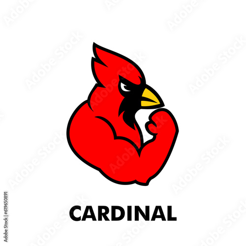 Cardinal mascot logo icon design illustration