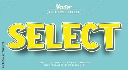 Select text on urban comic style effect, editable text effect and modern style