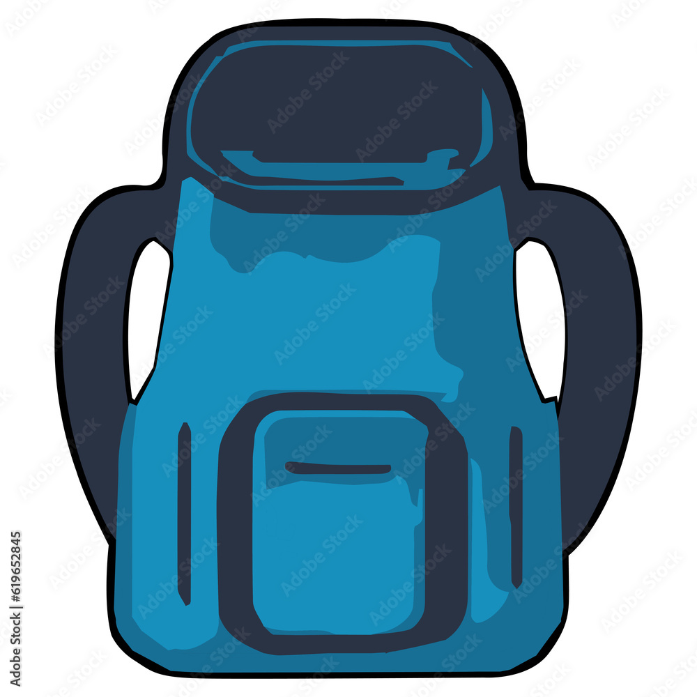 Camping backpack clipart flat design on transparent background, camping isolated clipping path element Camping backpack clipart flat design on transparent background, camping isolated clipping path element