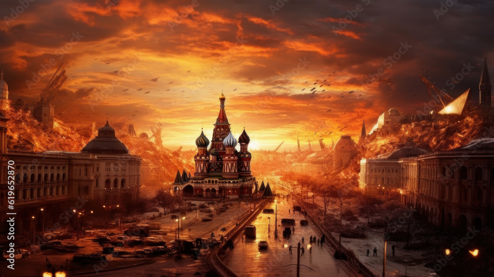 Moscow on fire