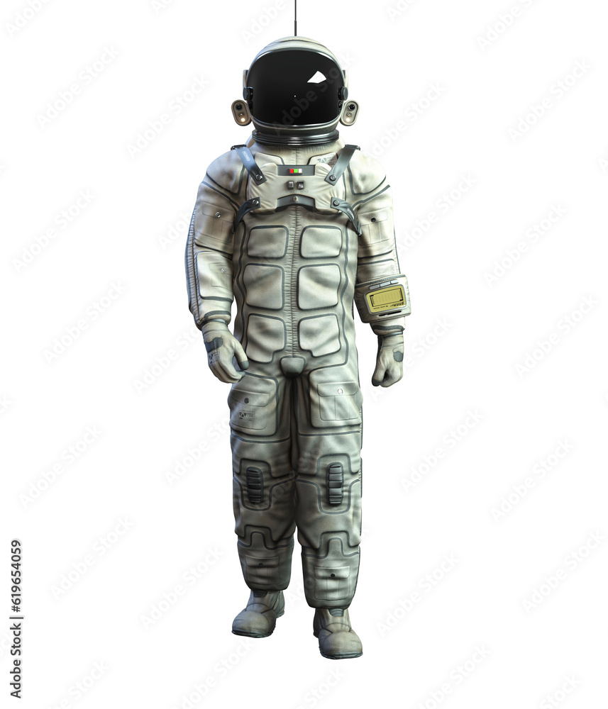 Astronaut on transparent background, 3d render