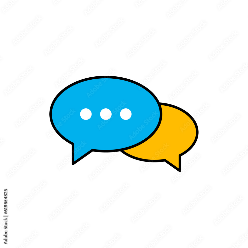 Vector Flat Rounded Chat Bubbles Vector Flat Rounded Chat Bubbles