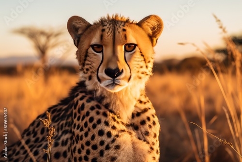 Photograph Of Cheetah Natural Light, Generative AI