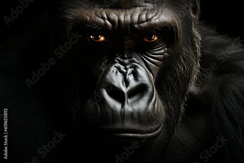 Photograph Of Gorilla Natural Light, Generative AI