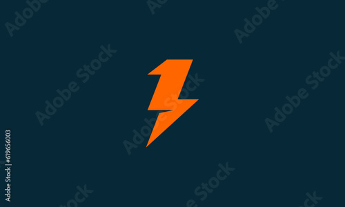 one logo combination monogram logo number 1 and electric, flash, bolt symbol