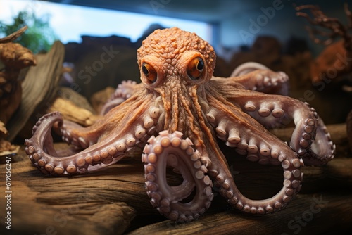 Photograph Of Octopus Natural Light, Generative AI