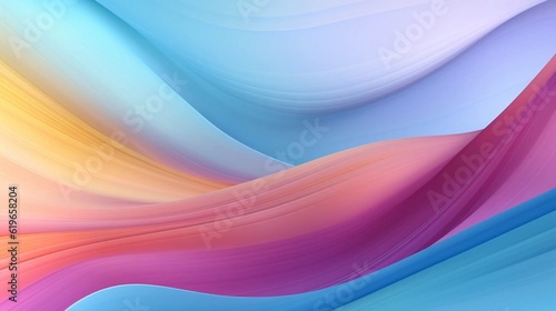 Digital colorful rainbow wavy curve abstract graphic poster web page PPT background