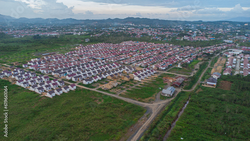 Aerial image Subsidized public housing loans (KPR), neatly arranged houses