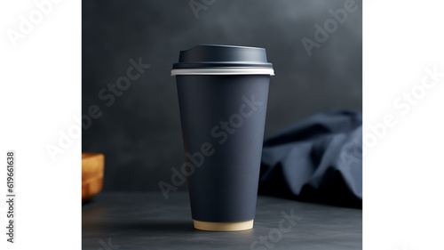 disposable coffee cup mockup elk mkv template, in the style of yellow and bronze