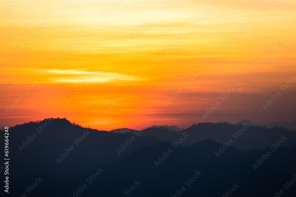 colorful dramatic sky with cloud at sunset.beautiful sky with clouds background