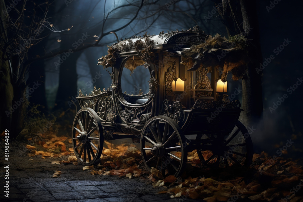 Spooky Carriage created with Generative AI technology