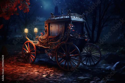 Spooky Carriage created with Generative AI technology