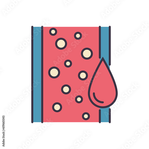 Blood Vessel Related Vector Icon. Blood Vessel Sign Isolated on White Background