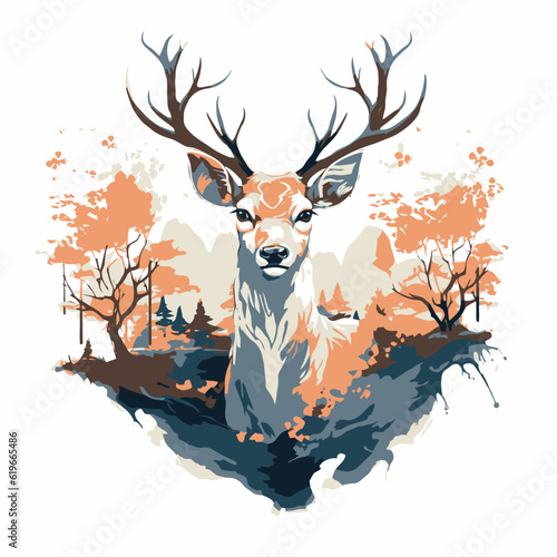 Canvastavla deer