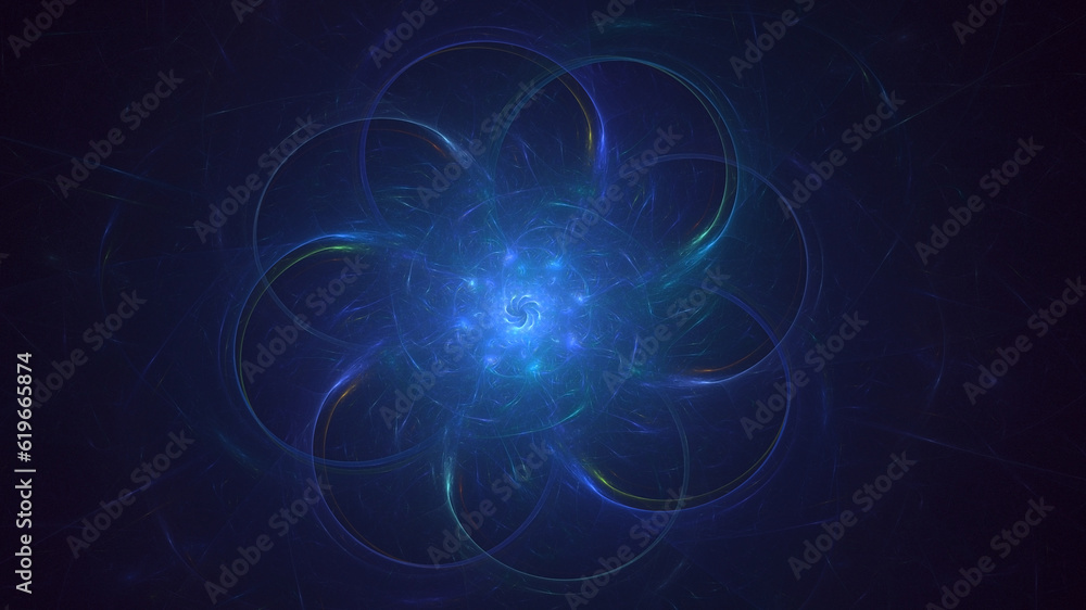 Fototapeta premium 3D rendering abstract technology fractal background