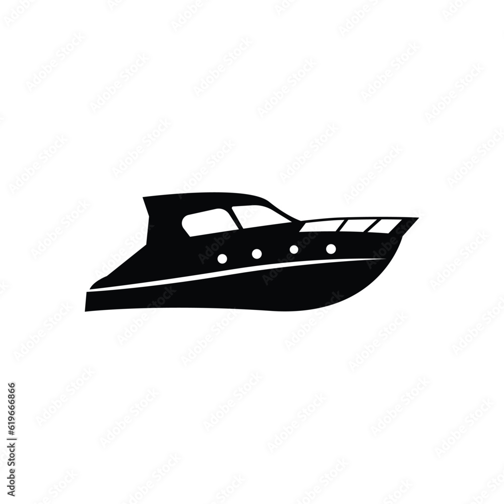 Naklejka premium boat logo icon