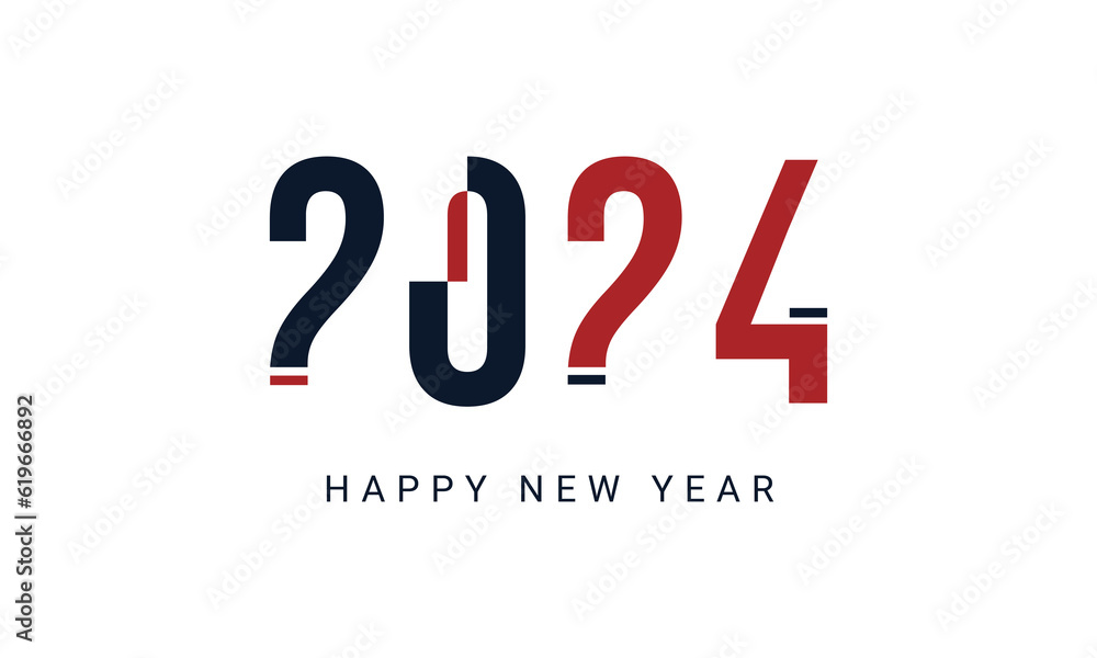 2024 logo, New Year logo. design elements elegant contrast numbers layout. Template with number. 2024 logo, New Year logo. design elements elegant contrast numbers layout. Template with number.
