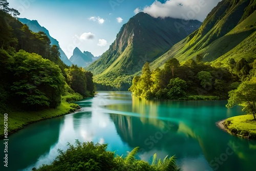 lake in the mountains