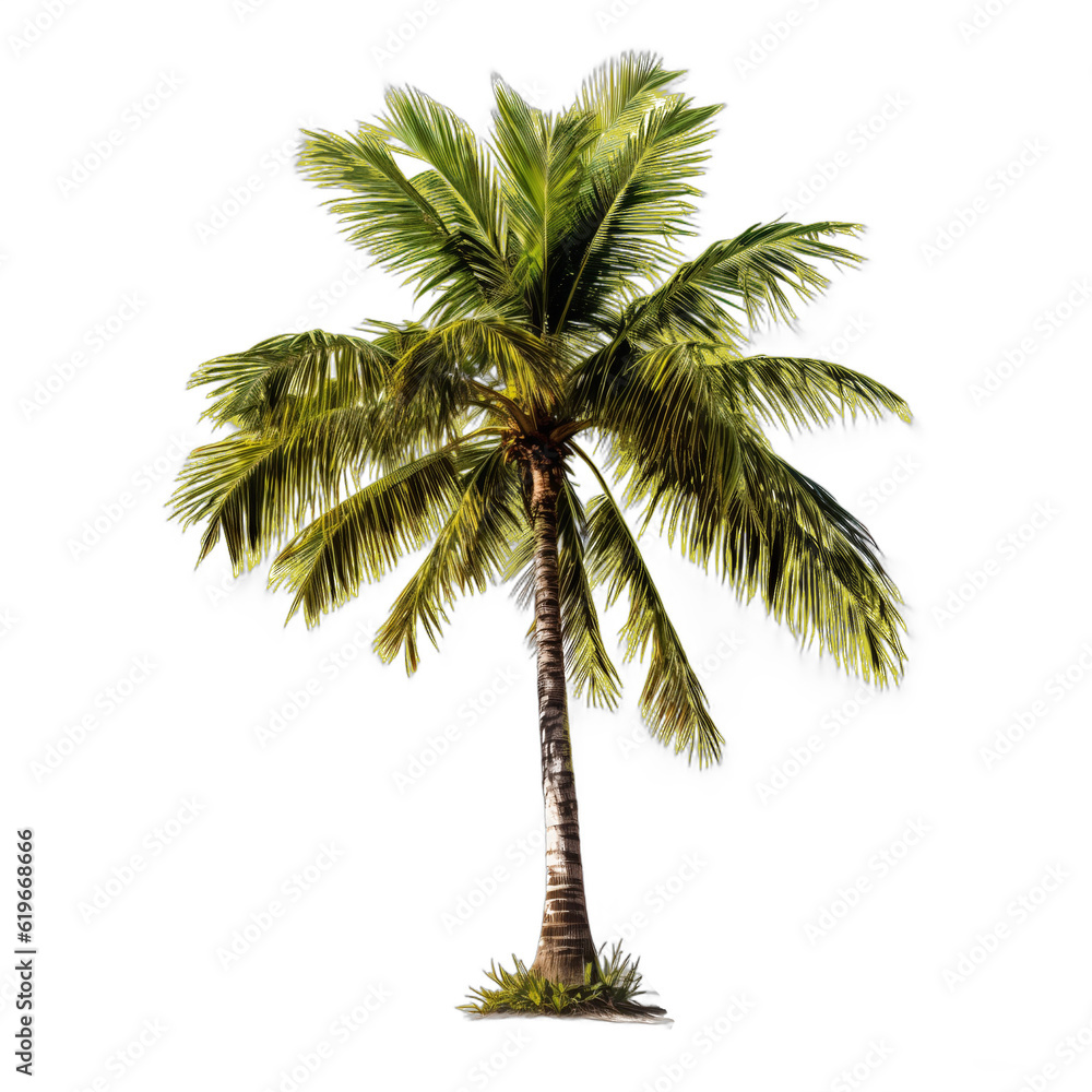 Obraz premium Palm Trees isolated on white background. Transparent background