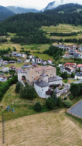 drone photo Naudersberg castle, Schloss Naudersberg Austria europe	 photo