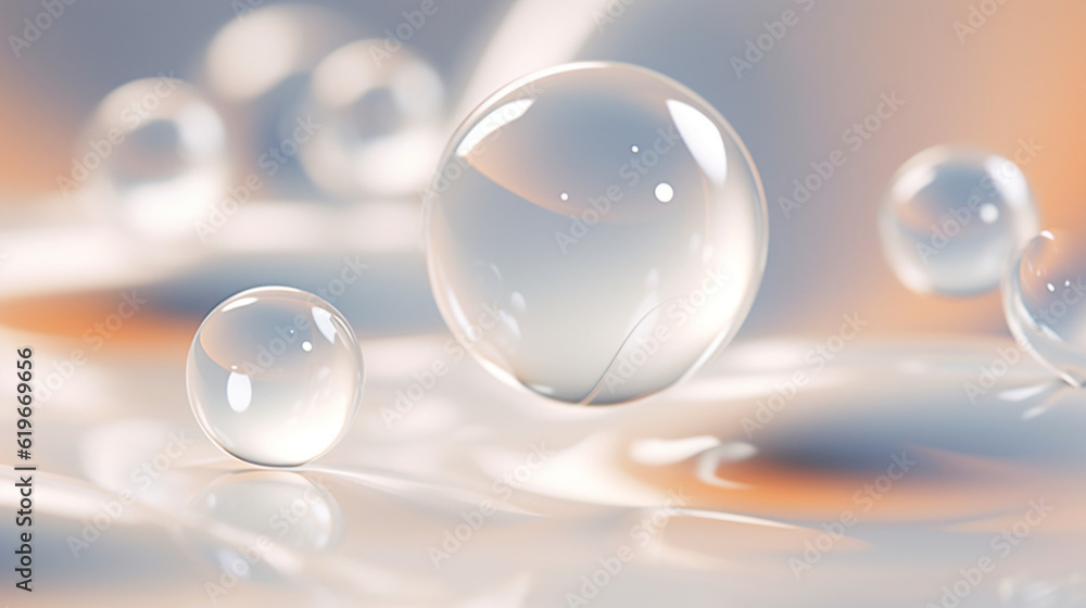 Water glass bubble background texture with Generative Ai. Liquid soap. Water glass bubble background texture with Generative Ai. Liquid soap.