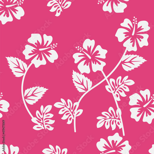 Seamless floral pattern Hand drawn large flower buds