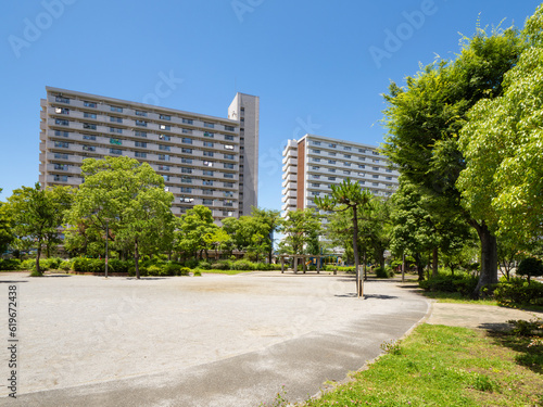 青空の東雲公園 緑が多くて気持ちが良い