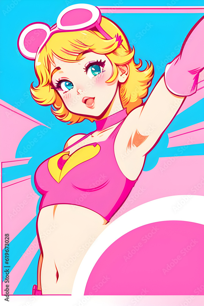 Cute cartoon of an anime female character. (AI-generated fictional illustration)
Cute cartoon of an anime female character. (AI-generated fictional illustration)