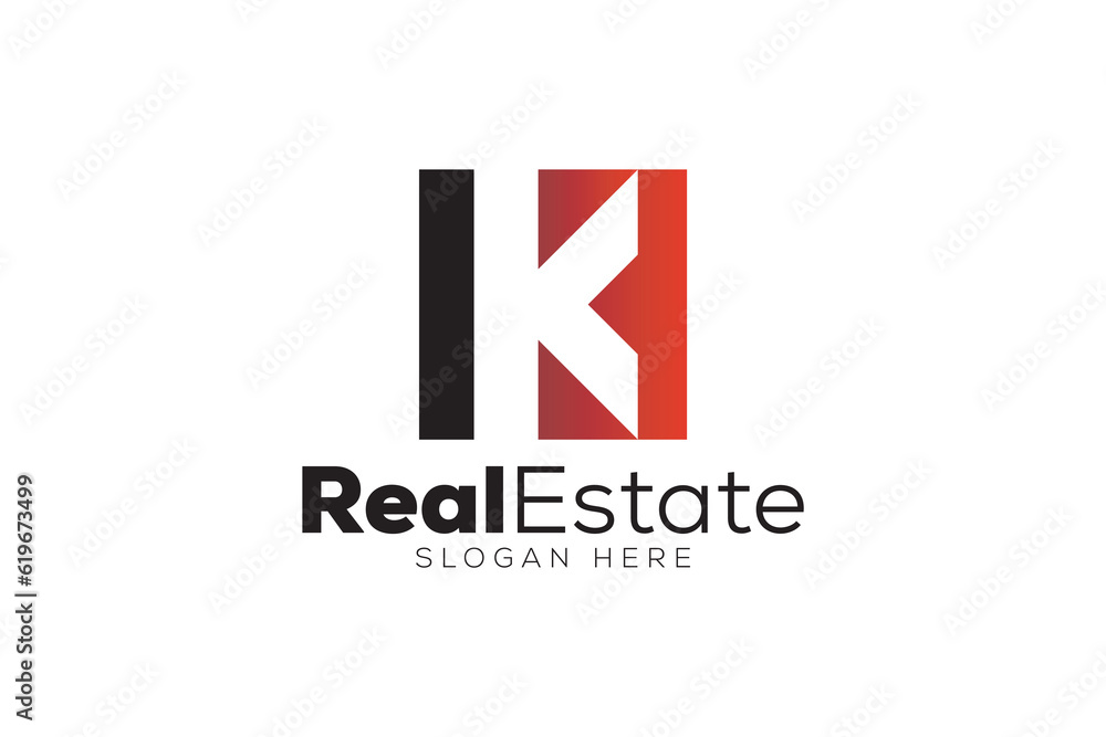 Letter k 3 Real Estate logo design vector template Letter k 3 Real Estate logo design vector template