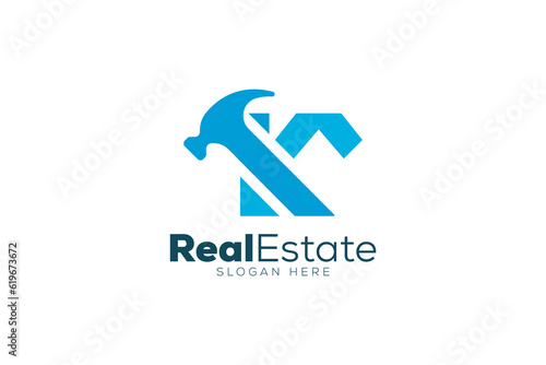 Free Download Minimal Letter k Real Estate logo design vector template - GFXLoad