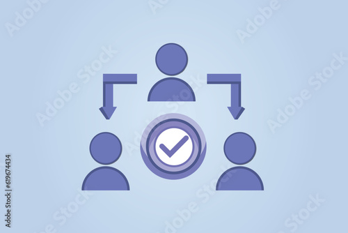 Assignment, Delegation, Distribution Icon.Vector Design Illustration.