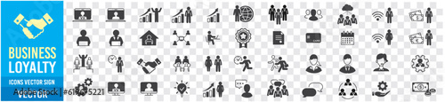 business loyalty icons vector sign