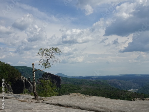 Panorama View Saxon Swizerland Germany holiday summer photo