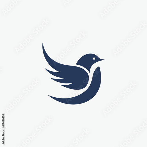 Bird logo design vector illustration © Leyde
