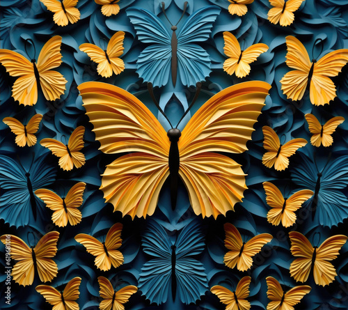 3d butterfly seamles