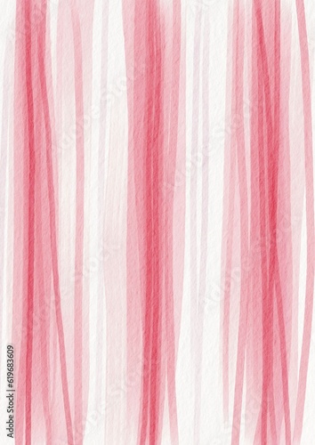 Cherry pink line brush stroke watercolor on paper for decoration on Valentine's day and bakery sweet concept.