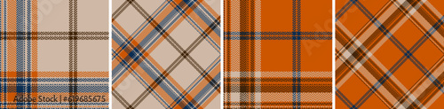 Colored straight and oblique cage herringbone texture tartan background.