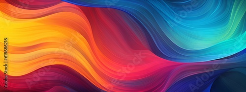 Abstract colorful bold colors and gradients waves texture background panorama banner for web design backdrop (Generative Ai)..