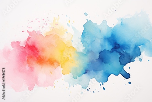 Watercolor stain on transparent background 