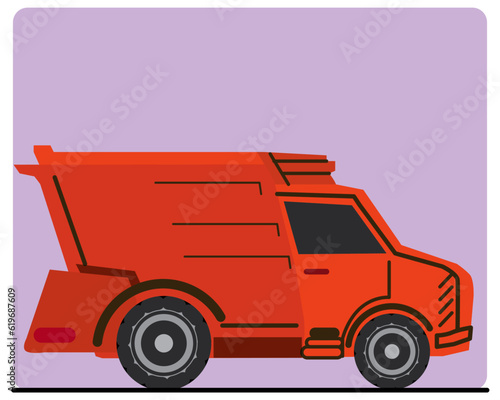 enormous harvester, Agribusiness industry concept, illustrated in flat style using a vector.