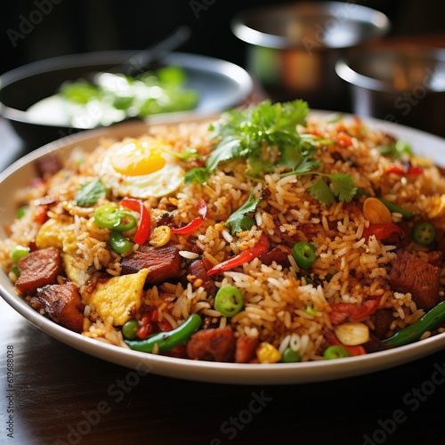 Fried rice. Asian cuisine.