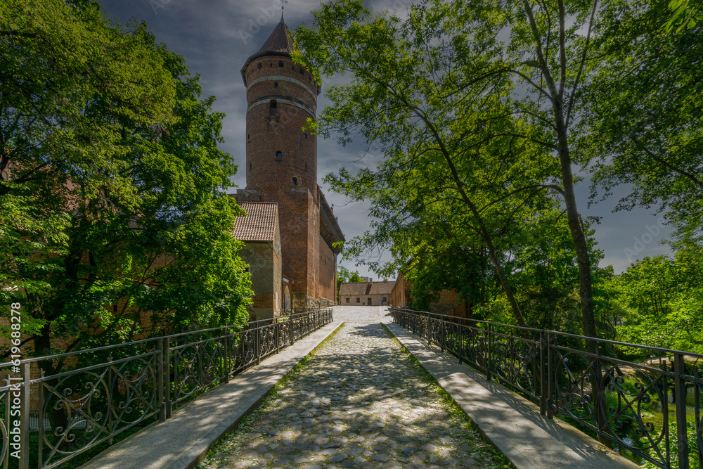 Medieval castle in the city of Olsztyn, Poland.
