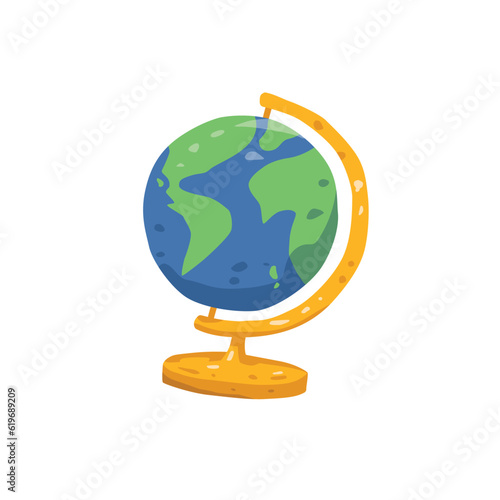 Globe cartoon vector illustration