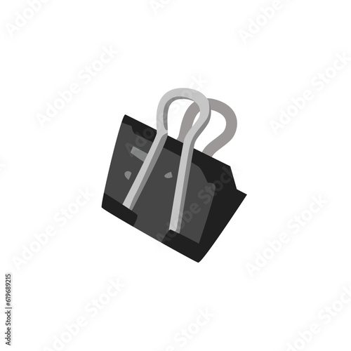 Paper clip school stationery cartoon vector illustration