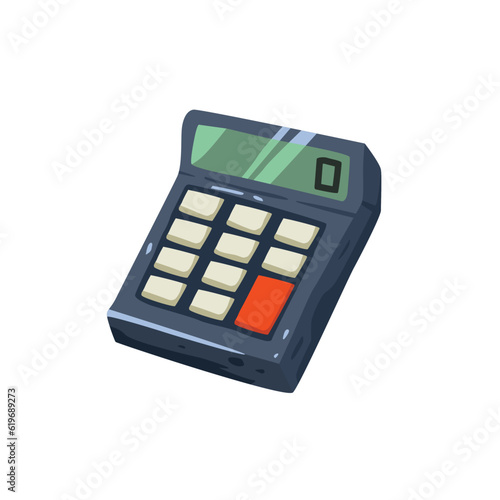 Calculator cartoon vector illustration