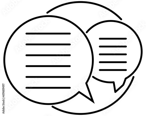 conversation about business ,business concepts for the construction sector that feature flat designs and line art icons.