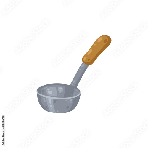 Ladle kitchen utensils cartoon vector illustration