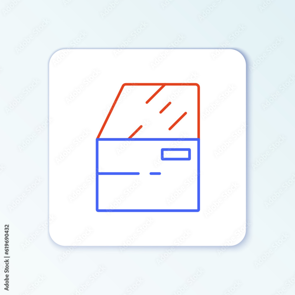Line Car door icon isolated on white background. Colorful outline concept. Vector Line Car door icon isolated on white background. Colorful outline concept. Vector