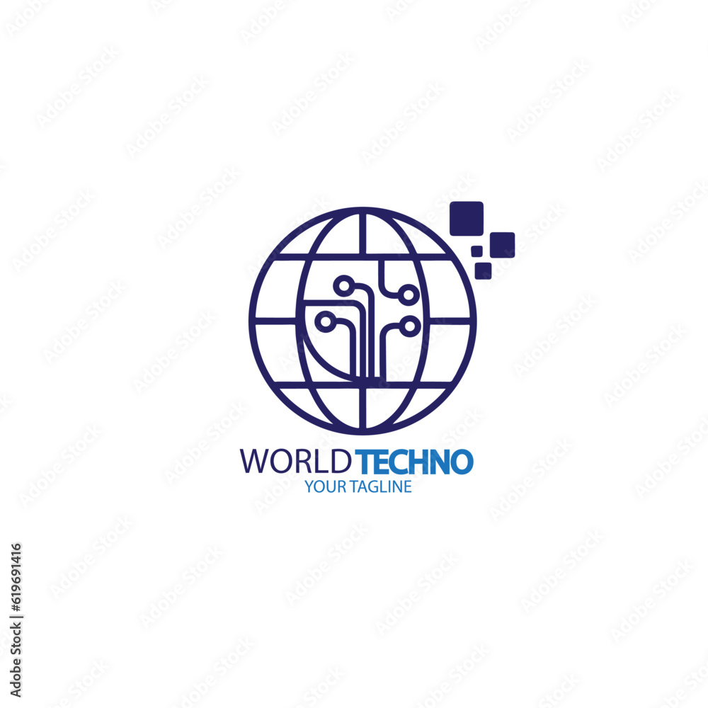 design logo world technology vector illustration design logo world technology vector illustration