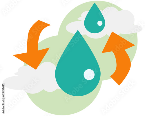 use of circulating water ,business resource ideas using vector flat illustrations that are designed in a flat design.